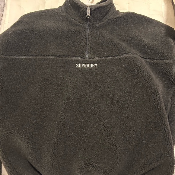 SuperDry Half Zip Teddy Sweatshirt - Picture 3 of 3